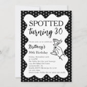 Spotted Turning 30 Polka Dot 30th Birthday Party 招待状 (正面)