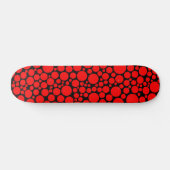Spotty – 黒に赤 スケートボード (横)