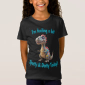 Spotty Dino Dot Day Fun Kids Tシャツ (正面)