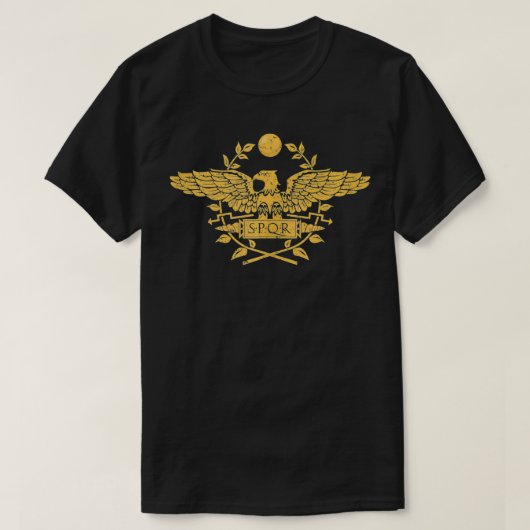 SPQRローマカプットムンディローマインビクタローマ帝国 Tシャツ (デザイン正面)