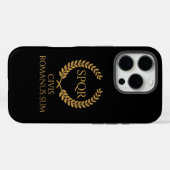 SPQRローマンエンブレム - Civis Romanus Sum ローレルクラウン Case-Mate iPhoneケース (裏面 (横))