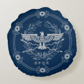 SPQRローマ帝国の紋章の投球枕 ラウンドクッション (裏面)