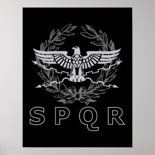 SPQRローマ帝国エンブレム ポスター