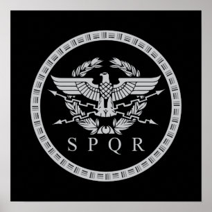 SPQRローマ帝国エンブレム ポスター