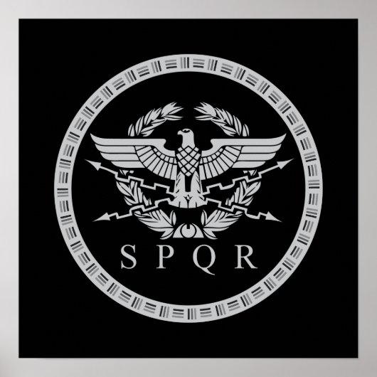 SPQRローマ帝国エンブレム ポスター (正面)