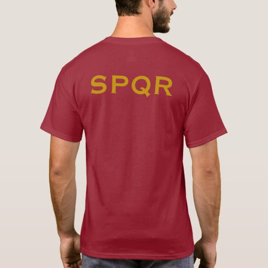 SPQRローマ軍隊のワイシャツ Tシャツ (裏面)