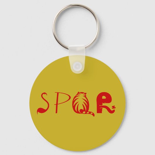 「SPQR」キーチェーン キーホルダー (正面)