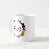 SPQR コーヒーマグカップ (正面左)