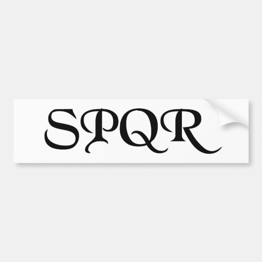SPQR バンパーステッカー (正面)