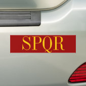 SPQR バンパーステッカー (車上)