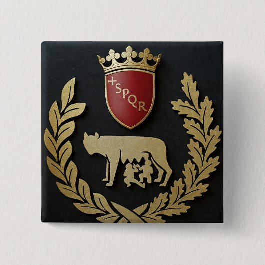 SPQR+ボトプロローマ 缶バッジ (正面)
