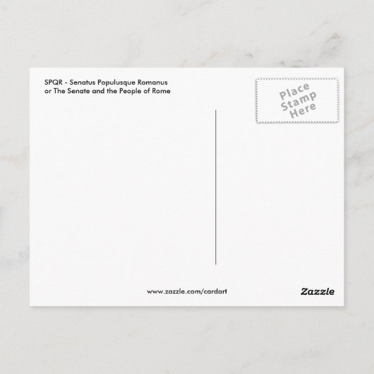 SPQR ポストカード (裏面)