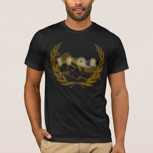 SPQR (暗い) Tシャツ (正面)