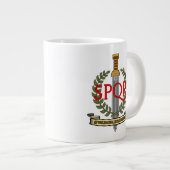 SPQR Gladius - Senatus Populusque Romanus ジャンボコーヒーマグカップ (正面右)