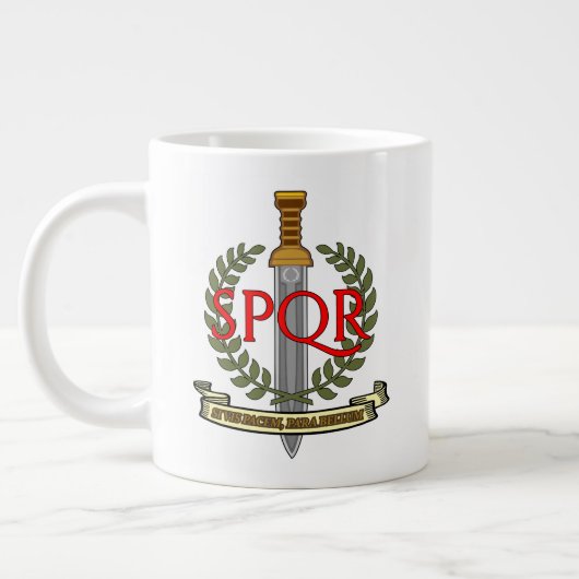 SPQR Gladius - Senatus Populusque Romanus ジャンボコーヒーマグカップ (左)