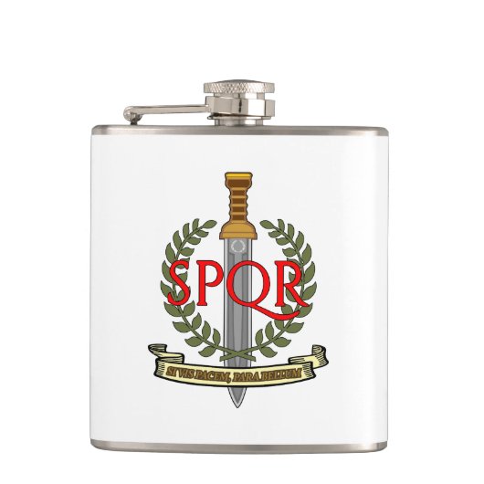 SPQR Gladius - Senatus Populusque Romanus  フラスク (正面)