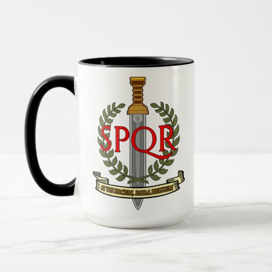 SPQR Gladius - Senatus Populusque Romanus マグカップ (左)