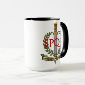 SPQR Gladius - Senatus Populusque Romanus マグカップ (正面右)