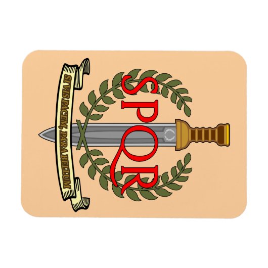  SPQR Gladius - Senatus Populusque Romanus  マグネット (横)