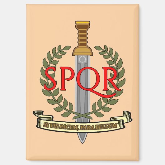  SPQR Gladius - Senatus Populusque Romanus  マグネット (正面)