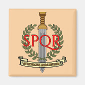 SPQR Gladius - Senatus Populusque Romanus マグネット (正面)
