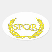 SPQR Roma 楕円形シール (正面)