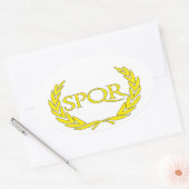 SPQR Roma 楕円形シール (封筒)