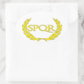 SPQR Roma 楕円形シール (バッグ)