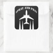 spray-and-pray chemtrails スクエアシール (バッグ)