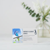 Spray Cleaning Logo | Window Squeegee Soap | Maid 名刺 (スタンド正面)