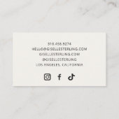 Spray Tan Artist Neutral Beige Watercolor 名刺 (裏面)