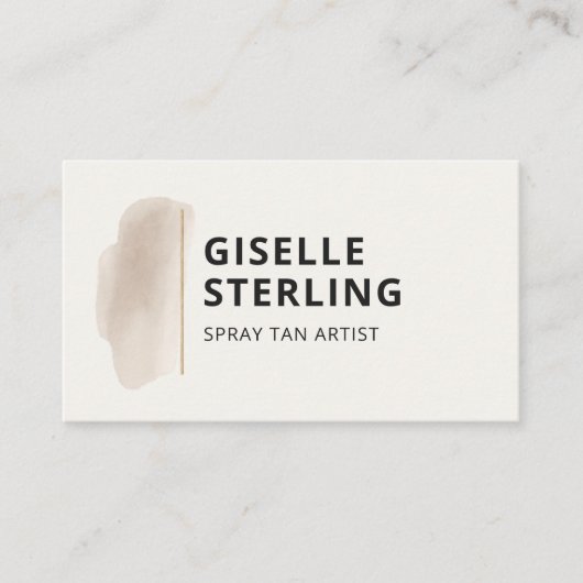 Spray Tan Artist Neutral Beige Watercolor 名刺 (正面)