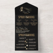 Spray Tanningサービスの価格 オールインワン招待状 (内側)