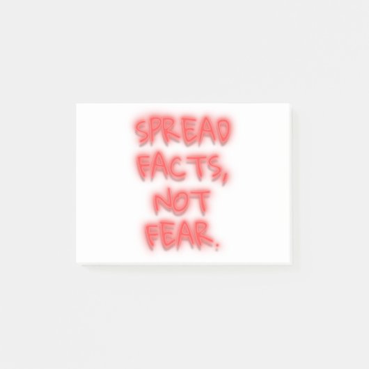 Spread facts, not fear neon sign transparent ポストイット (正面)