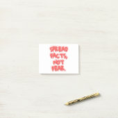 Spread facts, not fear neon sign transparent ポストイット (デスク上)