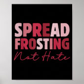 Spread Frosting Not Hate - Funny Baking Lovers Bak ポスター (正面)
