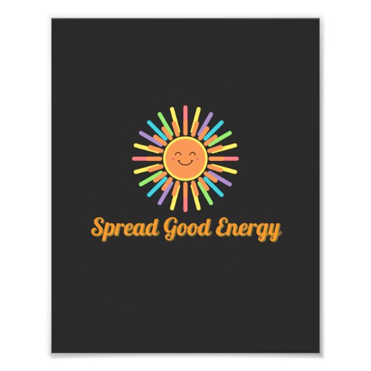 Spread Good Energy | ポジティブなレトロデザイン フォトプリント (正面)