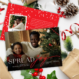 Spread Joyスクリプトクラシックタイポグラフィモダン写真 シーズンカード