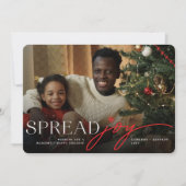 Spread Joyスクリプトクラシックタイポグラフィモダン写真 シーズンカード (正面)