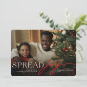 Spread Joyスクリプトクラシックタイポグラフィモダン写真 シーズンカード (スタンド正面)