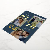 Spread Joy 実在 FOIL日付カードを保存 箔招待状 (回転した状態)