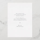 Spread Joy 実在 FOIL日付カードを保存 箔招待状 (裏面)