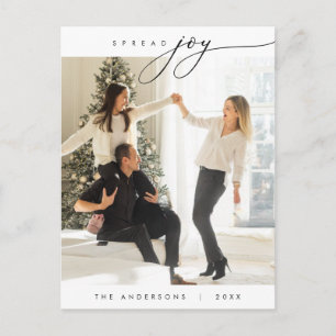 Spread Joy、家族写真、クリスマスグリーティング ポストカード