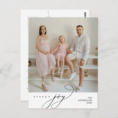 Spread Joy、家族写真、クリスマスグリーティング ポストカード (正面/裏面)