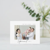 Spread Joy、Merry Christmas Greeting、家族写真 ポストカード (スタンド正面)