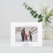 Spread Joy、Merry Christmas Greeting、家族写真 ポストカード (スタンド正面)