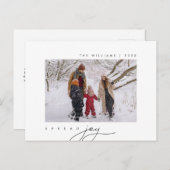 Spread Joy、Merry Christmas Greeting、家族写真 ポストカード (正面/裏面)