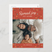 Spread Joy, Not Germs Holidayはがき シーズンポストカード (正面/裏面)