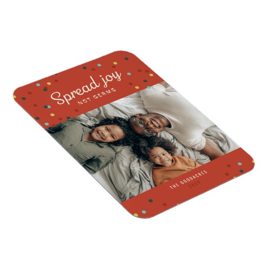 Spread Joy, Not Germs Holiday写真 マグネット (右側)