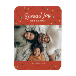 Spread Joy, Not Germs Holiday写真 マグネット